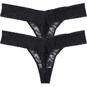 bonprix, bonprix String Packung, 2 Stk. modischer Stil, Allover Spitze, Spitzenband entlang der Taille