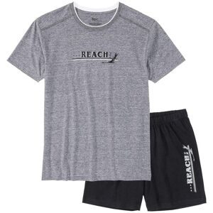 bonprix, bonprix Shorty "Shorty mit weicher Baumwolle" Set, 2 bequeme Passform, aus Baumwolle und Viskose, mit Frontmotiv