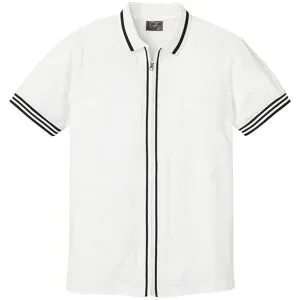 bonprix Piqué-Poloshirt mit Reißverschluss aus reiner Baumwolleweiß 64Herren