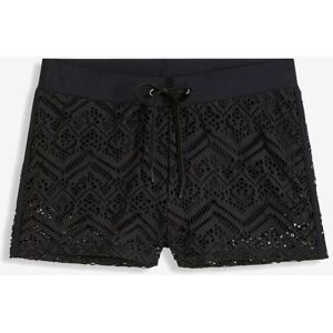 bonprix, bonprix Badeshorts mit integrierter Bikinihose, mit elastischem Bund, mit Spitze