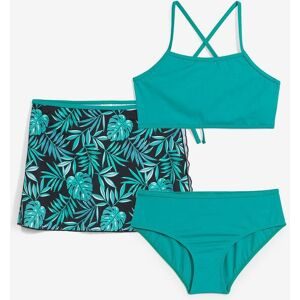 bonprix, bonprix Badeanzug Set, 3er, dreiteiliges Set, mit passendem Rock, aus Polyamid und Elasthan