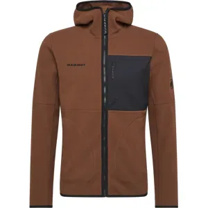 Mammut Midlayer-Wanderjacke aus recyceltem Polyester Tamaro ML Hooded Jacket Men Brown XL