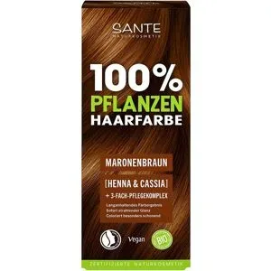 undefined, Pflanzenhaarfarbe mit 3-fach Pflegekomplex maronenbraun 08
