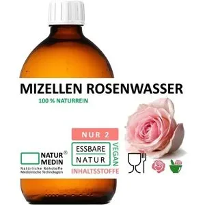 Naturmedin, Naturmedin Mizellenwasser mit Rosenwasser Glas
