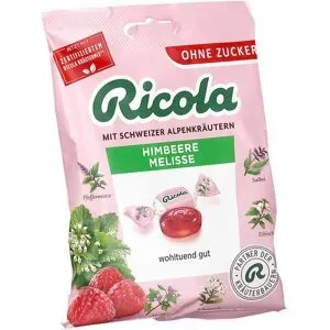Ricola, Ricola Himbeere Melisse Bonbons ohne Zucker Beutel