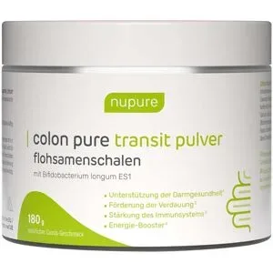 nupure, Nupure Colon Pure Transit Pulver Flohsamenschalen