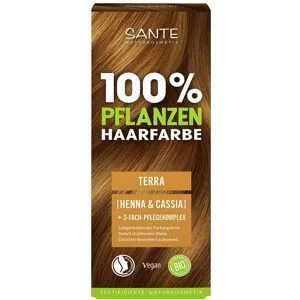Pflanzenhaarfarbe mit 3-fach Pflegekomplex terra 04