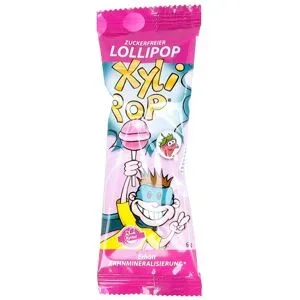 Miradent Xylipop Lolli Zahnpflege Lolli Erdbeere
