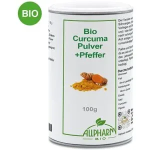 ALLPHARM Bio Curcuma mit Pfeffer Pulver