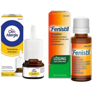 Otriven Otri-Allergie Nasenspray Fluticason + Fenistil Tropfen
