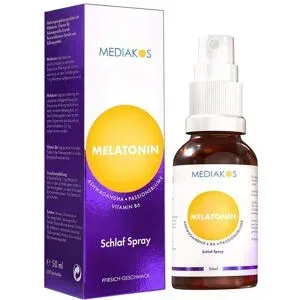Melatonin Ashwagandha Mediakos Schlaf Spray Vegan