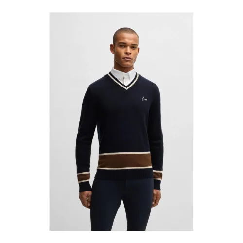 BOSS Equestrian Pullover Harward - Sky Captain -  Grösse: M