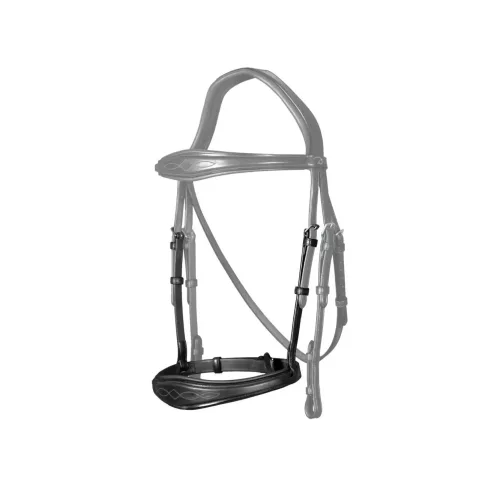 Dy'on Anatomic noseband without flash - Schwarz -  Grösse Pferd: Cob, Farbe: Schwarz