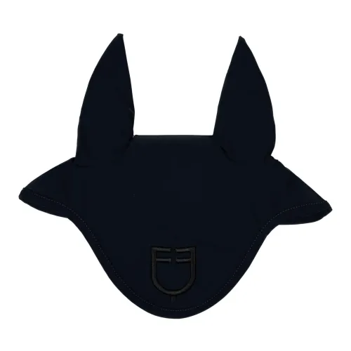 Equestro Ohrenkappe Logo - Navy/Schwarz -  Grösse Ohrengarn: Pony, Farbe: Navy/Schwarz