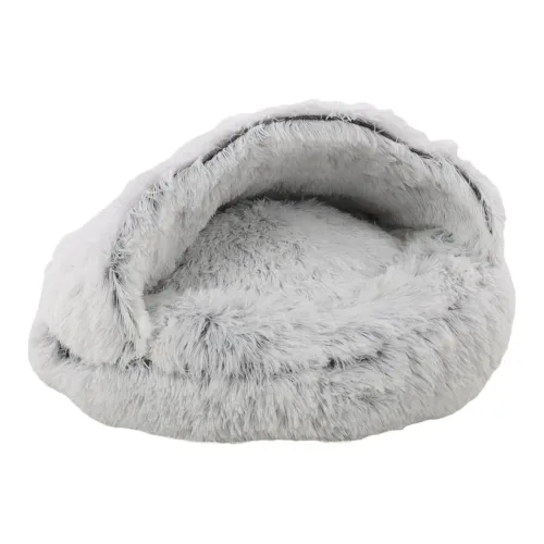 FLAMINGO Katzen Schlafplatz Alba Rund - Weiss/Grau -