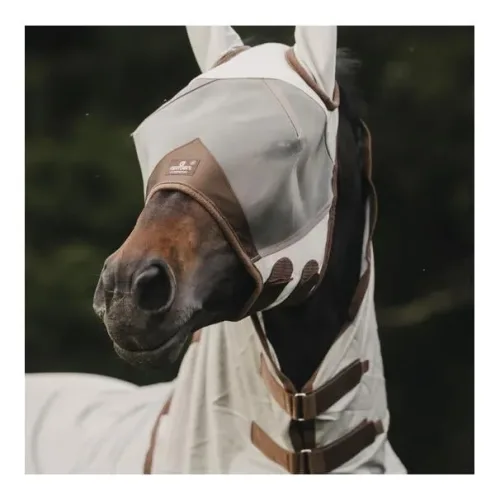 Kentucky Fliegenmaske Classic mit Ohren - Silver -  Farbe: Silver, Grösse: Cob