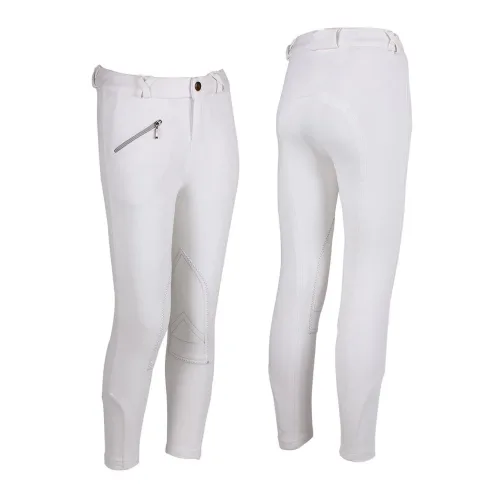 QHP Reithose Junior - Weiss -  Farbe: Weiss, Grösse Bekleidung Kinder: 164