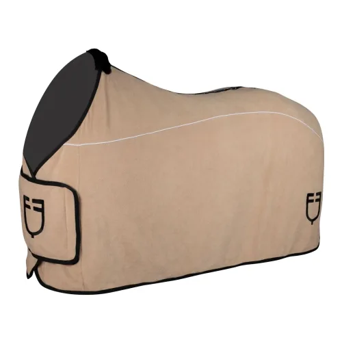 Equestro Fleecedecke mit Flap Front - Beige -  Grösse: 145 cm, Farbe: Beige