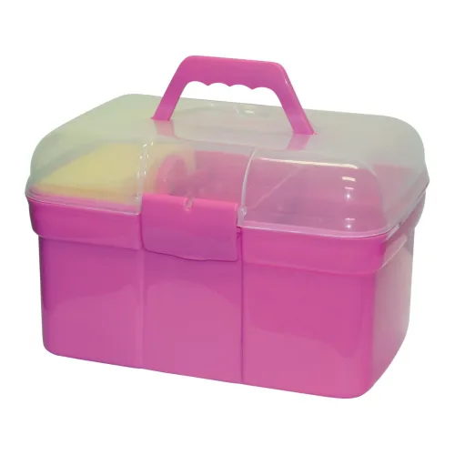 Kerbl Putzbox für Kinder befüllt 01 - Rosa -