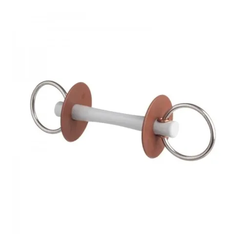 Beris Gebisse Wassertrense mit Comfortstange soft Dm: 6 cm - Weiss -  Gebisslängegrösse: 12.0 cm