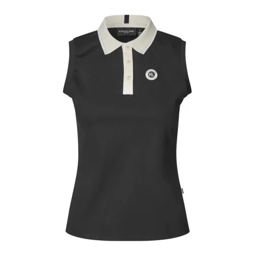 Kingsland Ärmelloses Polo Pique Top KLLaura Damen - Black -  Grösse: M