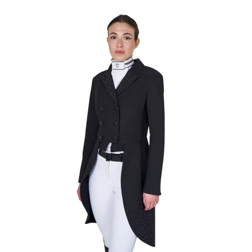 Equestro Dressurfrack Strass Damen - Schwarz -  Grösse: M