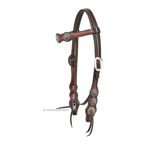 Western Imports Westernzaum Navajo Conchas - Dark Brown -