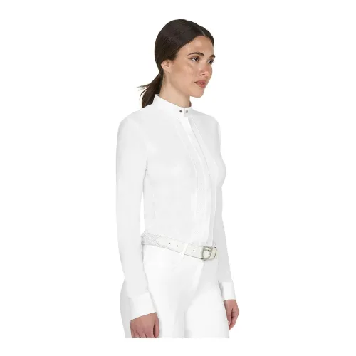 Equestro Turniershirt Micro Mesh Langarm Damen - Weiss -  Grösse: XS
