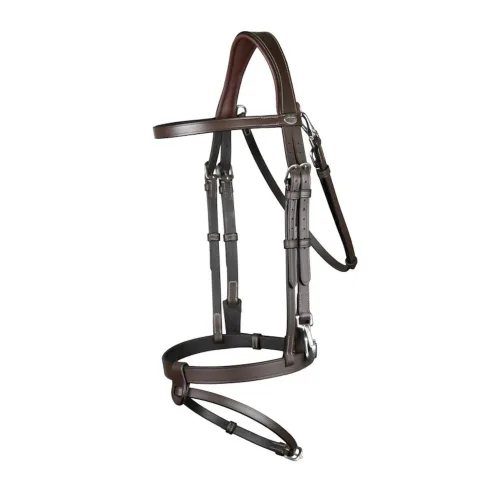 Dy'on Zaum mit Karabinern Working Collection - braun Farbe: Braun, Grösse Zaum: Pony