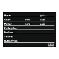 Kerbl Stalltafel 30 x 20cm - Schwarz -  Farbe: Schwarz, Grösse: One Size