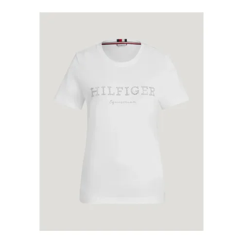 Tommy Hilfiger Equestrian T-Shirt Belmont Damen - Optic White -  Farbe: Optic White, Grösse Bekleidung Damen: S