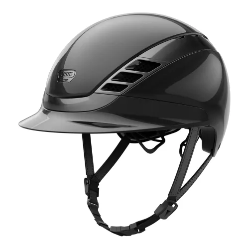 Abus Reithelm AirLuxe CHROME - Black Shiny -  Grösse: 53-56 cm