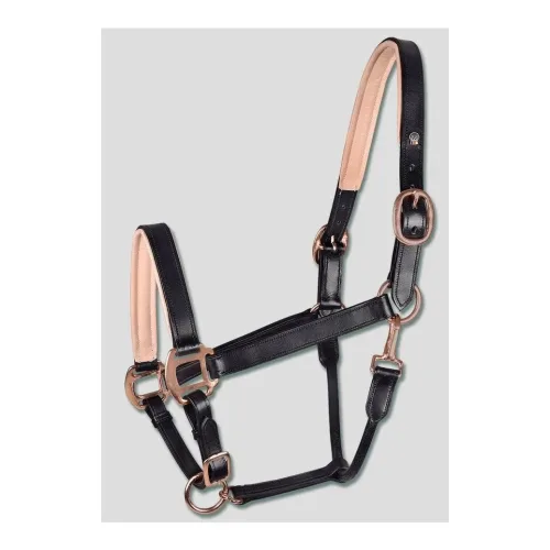 X-Line Lederhalfter Rosé - schwarz Grösse Halfter: WB