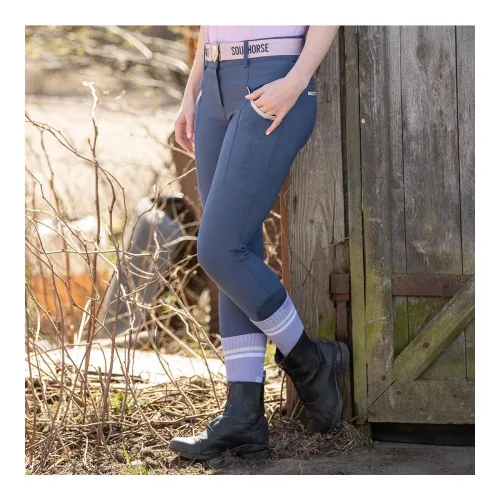 Soulhorse Reithose Ruffles & Glitzer Vollbesatz Damen - Denim Blue -  Farbe: Denim Blue, Grösse Bekleidung Damen: 34