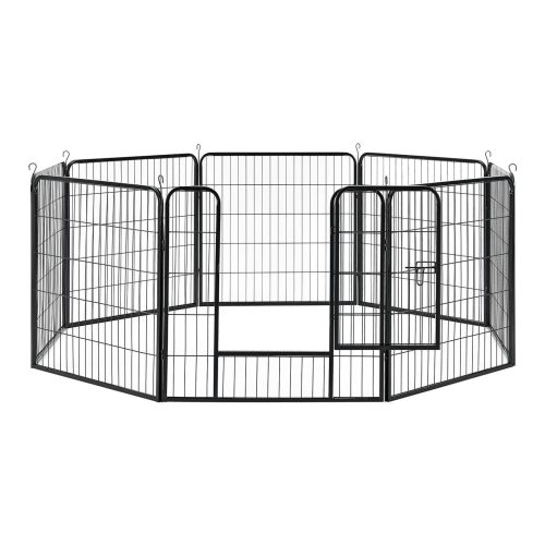 Hauptner, Hauptner Welpenauslauf aus Metall 80 cm mit doppelt verriegelbarer Tür - 8-teilig