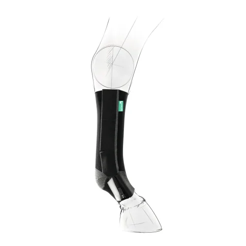 EquiCrown Kompressionsbandage active - vorne, Reissverschluss - grau - Schwarz/Grau -  Equicrown Kompressionsbandagen: links, standard, 2