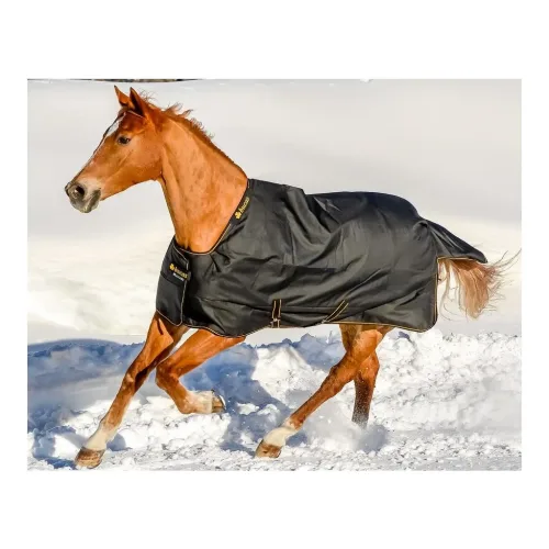 Bucas Irish Turnout EXTRA Classic 300g Isolation - schwarz/gold Farbe: Schwarz/Gold, Grösse Pferdedecken: 165 cm