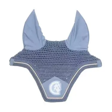 Kentucky Fliegenhaube Wellington 3D Logo rope - Hellblau -  Grösse Pferd: Full, Farbe: Hellblau