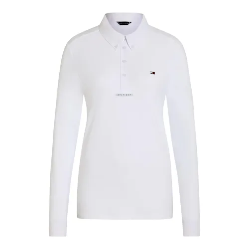 Tommy Hilfiger Equestrian Turniershirt Eaton Langarm Herren - Weiss -  Grösse: M