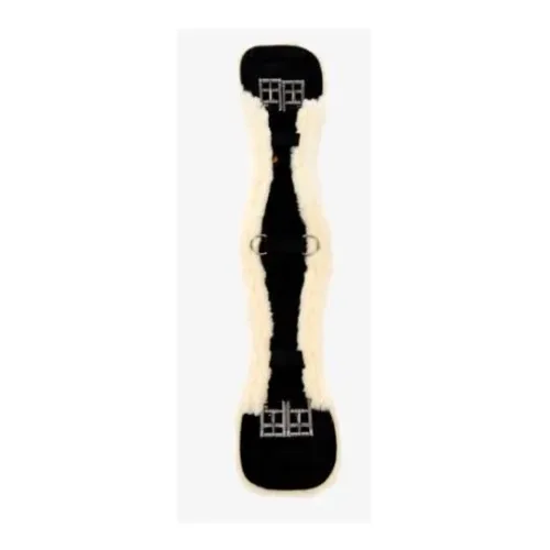 Kentucky Kurzgurt aus künstl. Schaffell - schwarz/natur Sattelgurtlänge: 65 cm