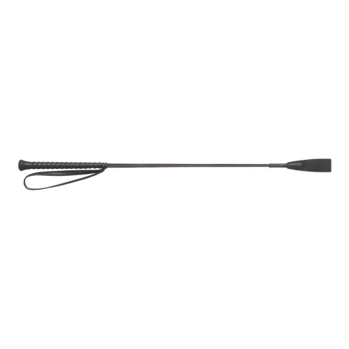 Fleck Springgerte/ Nylongespinst mit Rubber-Griff und Handlasche - Schwarz -