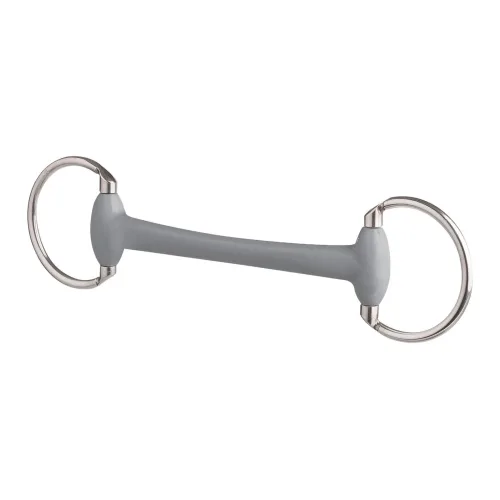 Beris Gebisse Olivenkopfgebiss, Stange soft, Ring 7,5cm - Silber/Grau -  Grösse: 12 cm