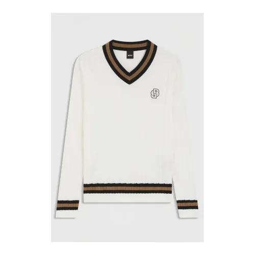 BOSS Equestrian Strickpullover Jan  Cable Herren - Soft Cream -  Grösse: L