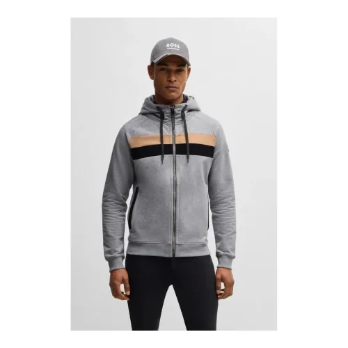 BOSS Equestrian Sweatshirtjacke River - Greymelange -  Grösse: M
