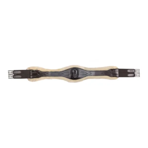Waldhausen Ledersattelgurt mit ECO Wool - Braun -  Farbe: Braun, Länge: 130 cm
