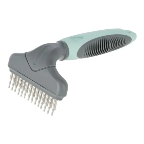 Kerbl Pet Entwirrungsstriegel zweireihig - Mint/Grau -