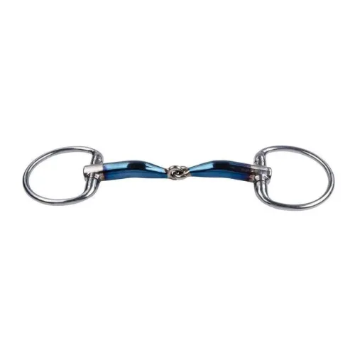 Trust Olivenkopftrense Sweet Iron einf. gebr. - Silber/Blau -  Gebisslängegrösse: 11.5 cm