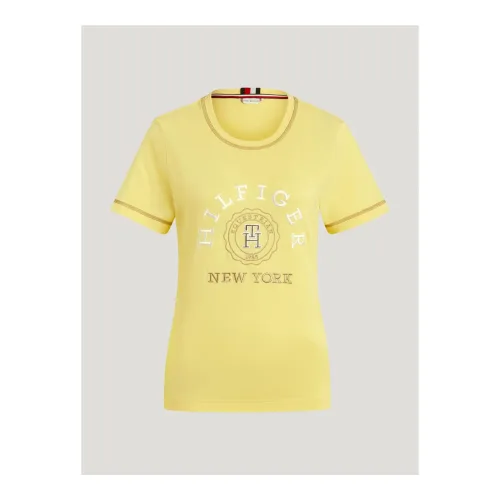 Tommy Hilfiger Equestrian T-Shirt Newport Damen - Citronella -  Grösse Bekleidung Damen: L