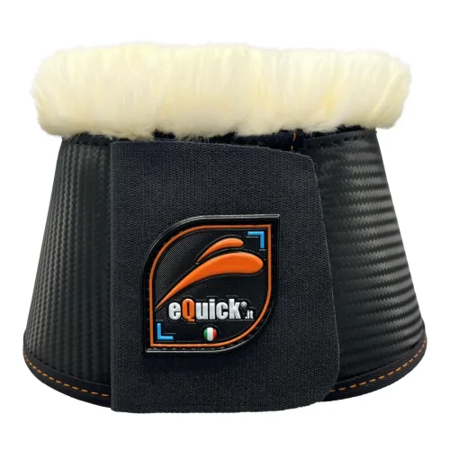 eQuick Hufglocken eOVERREACH CARBON Fluffy - Schwarz -  Grösse: S