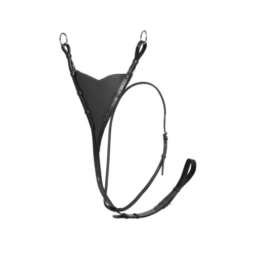 Dy'on Bib-Martingal aus weichem Leder - Schwarz -  Farbe: Schwarz, Grösse Pferd: Full